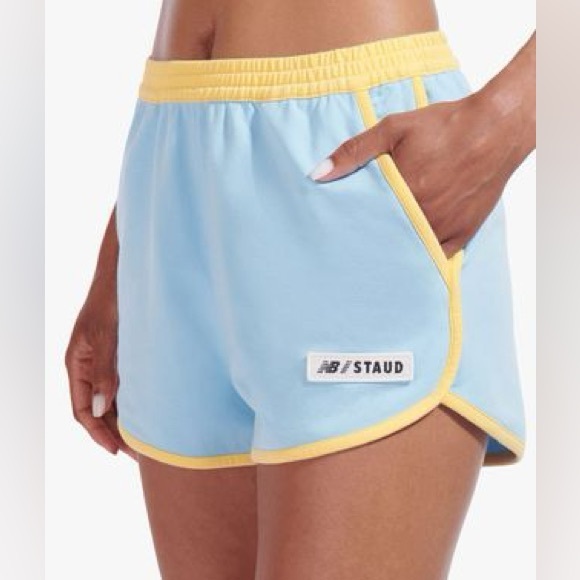 Limited edition Staud x New Balance yellow and blue athletic 2 piece SET - Picture 2 of 8